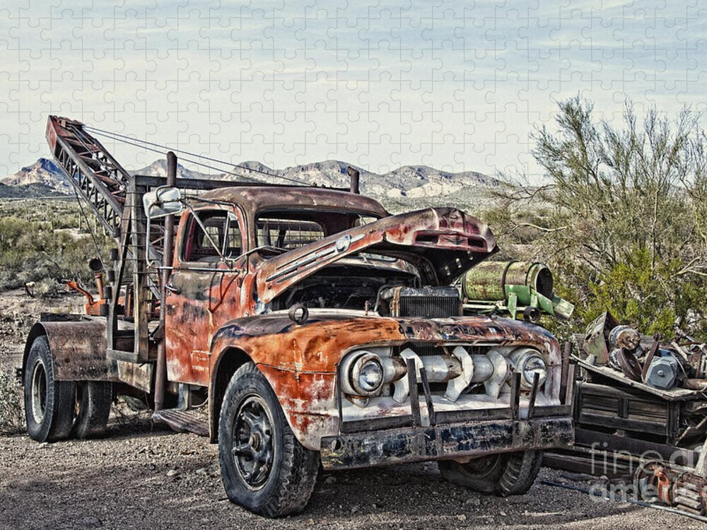 Tow Jigsaw Puzzle featuring the photograph Breakdown Truck Break Down by Lee Craig