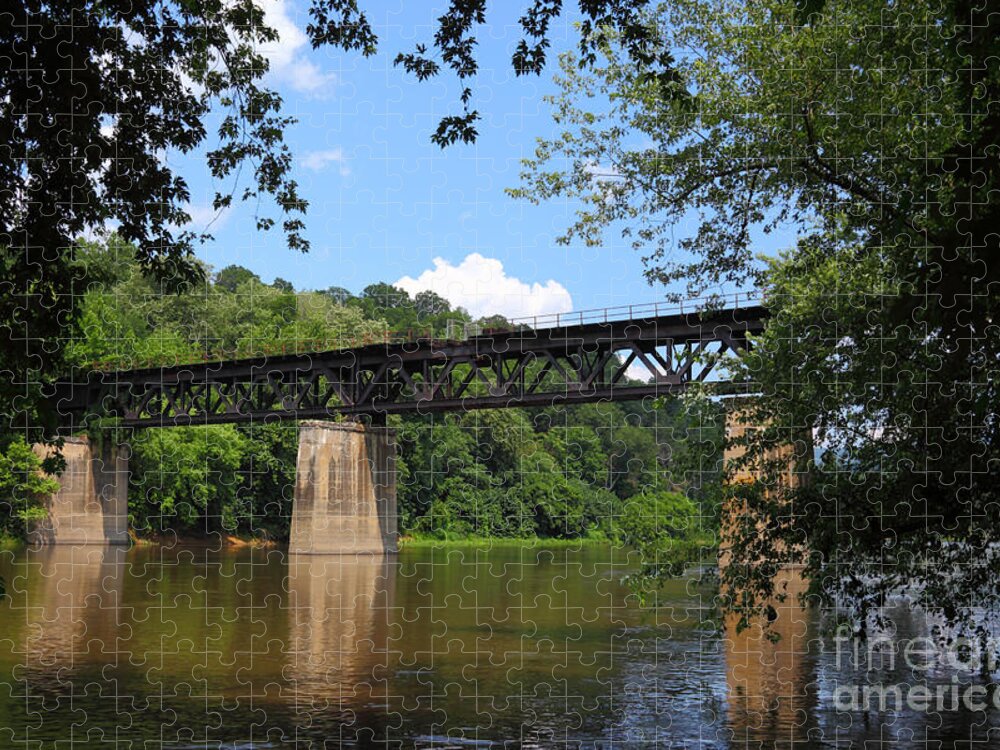 Potomac River Jigsaw Puzzle featuring the photograph Bridge Crossing the Potomac River by James Brunker