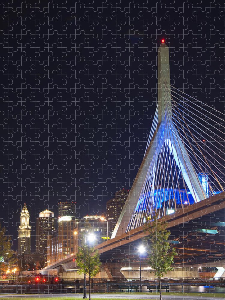 Boston Jigsaw Puzzle featuring the photograph Bridge Over Boston by Joann Vitali
