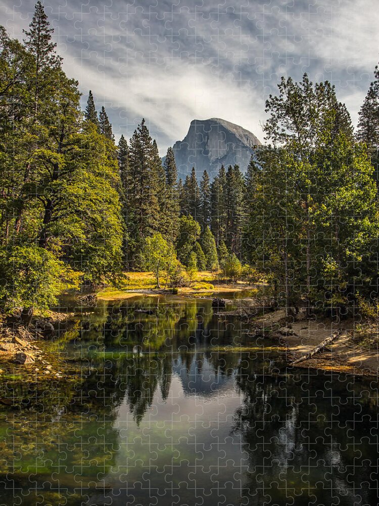 Aspen Jigsaw Puzzle featuring the photograph Bridge View Half Dome by Peter Tellone