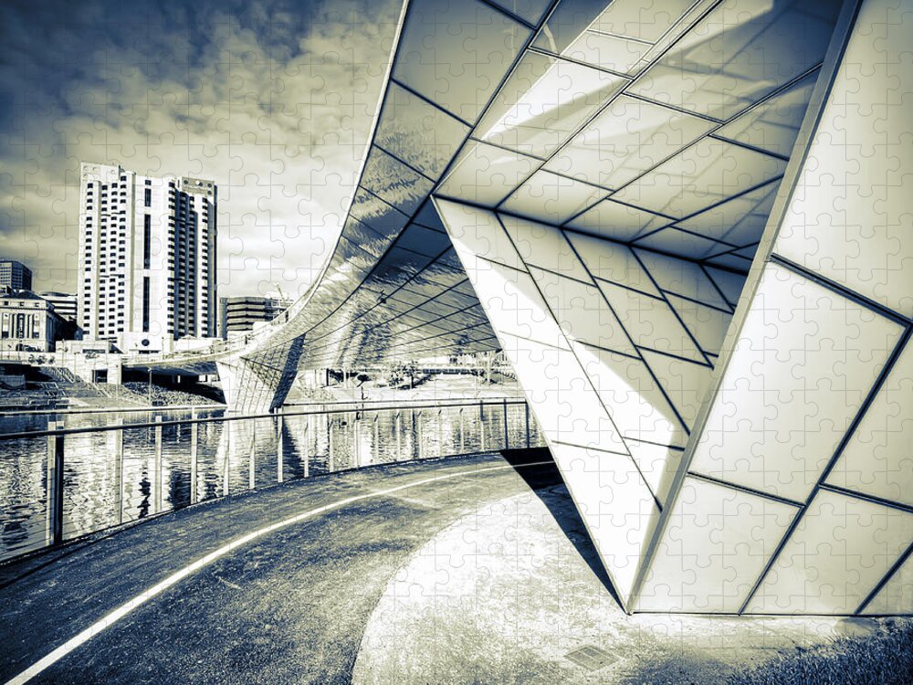 Adelaide Jigsaw Puzzle featuring the photograph Bridge by Wayne Sherriff