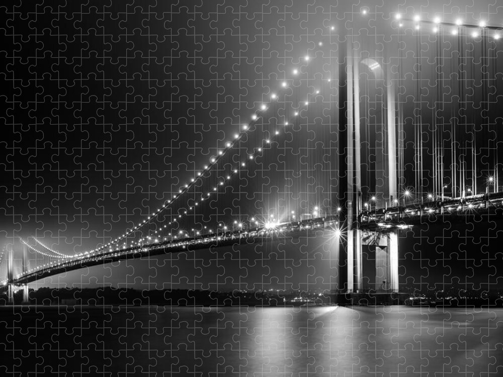 Brooklyn Jigsaw Puzzle featuring the photograph Bridging Verrazano Narrows by Mihai Andritoiu