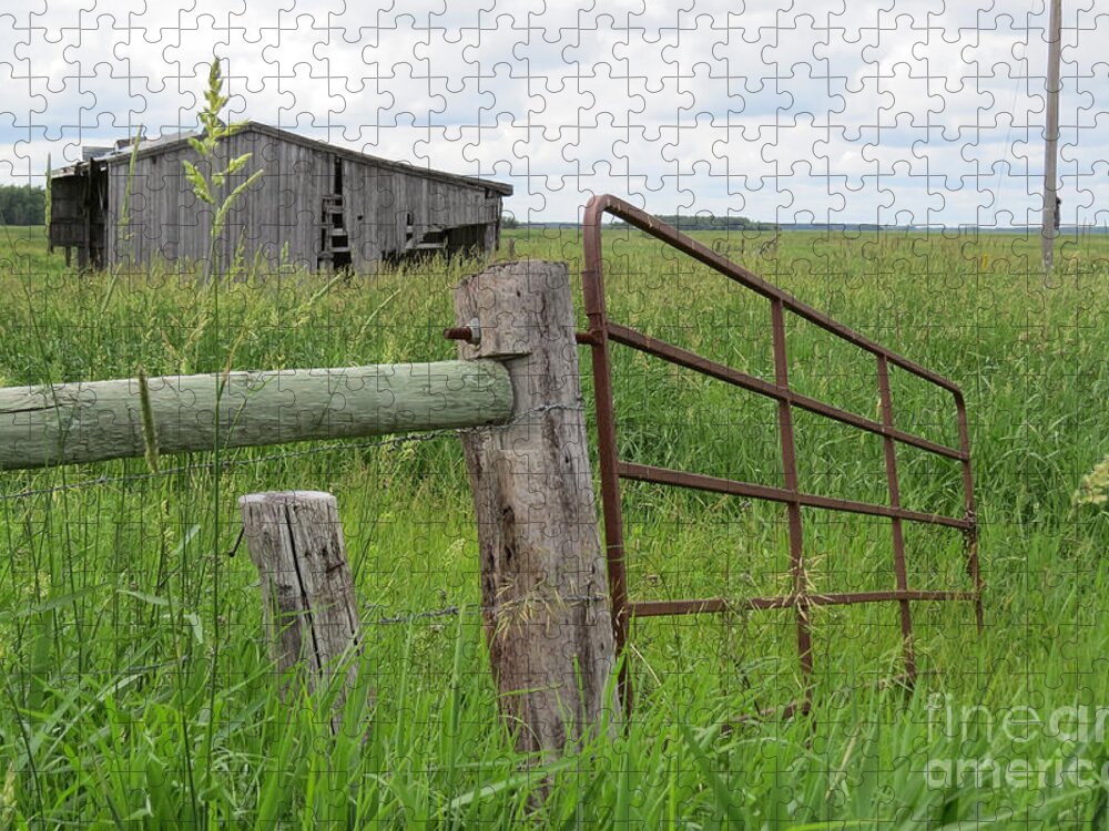 Prairie Jigsaw Puzzle featuring the photograph Broken Down by Mary Mikawoz