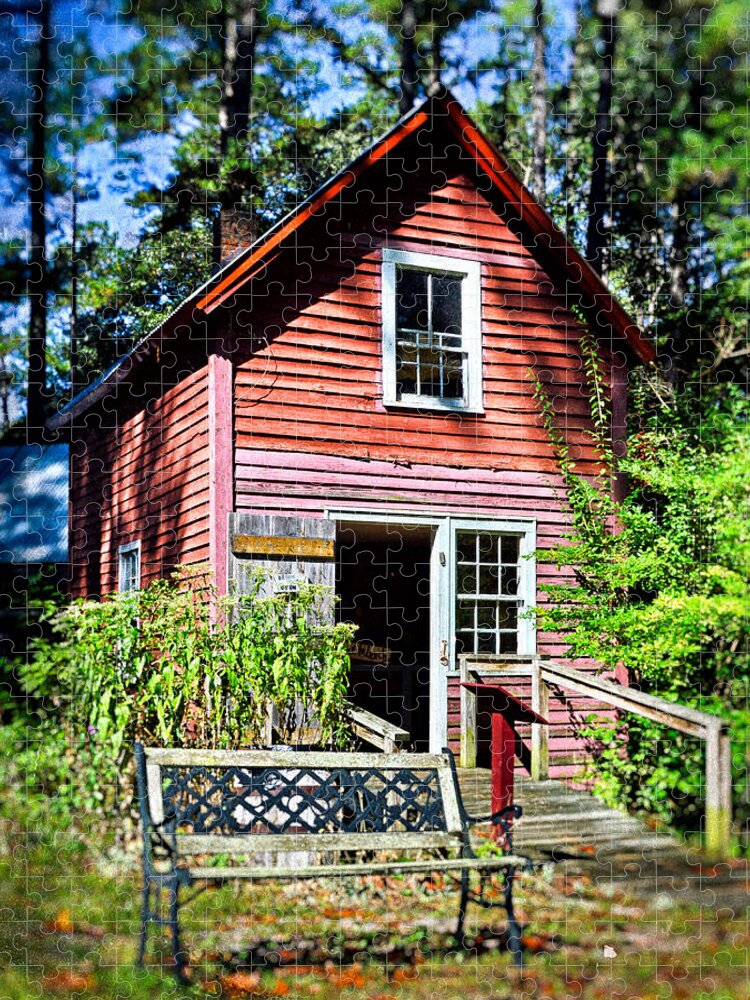 Broom House Jigsaw Puzzle featuring the photograph Broom House at Furnace Town by Bill Swartwout