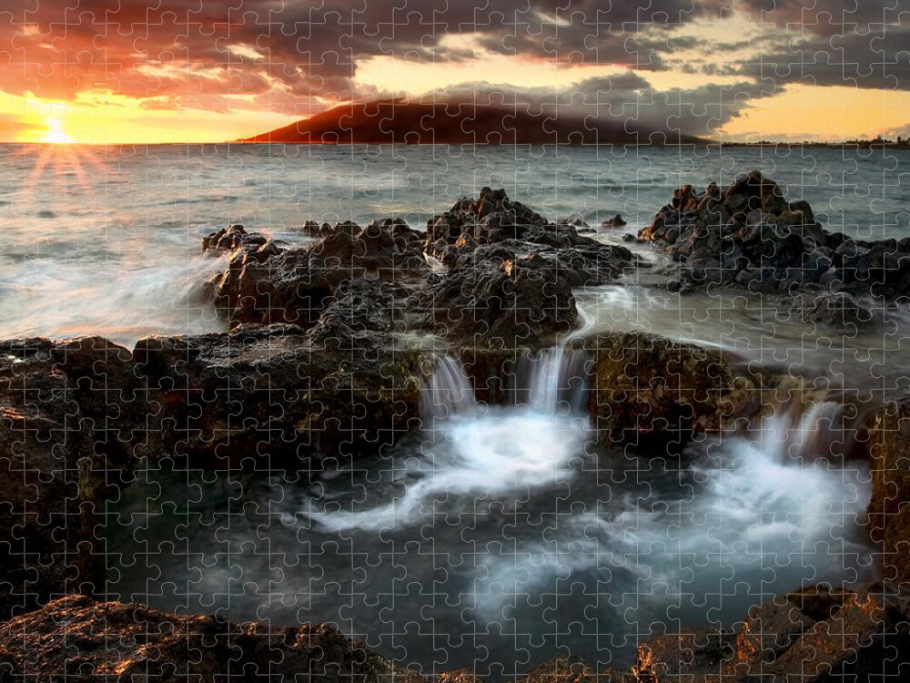 Sunset Jigsaw Puzzle featuring the photograph Bubbling Cauldron by Michael Dawson