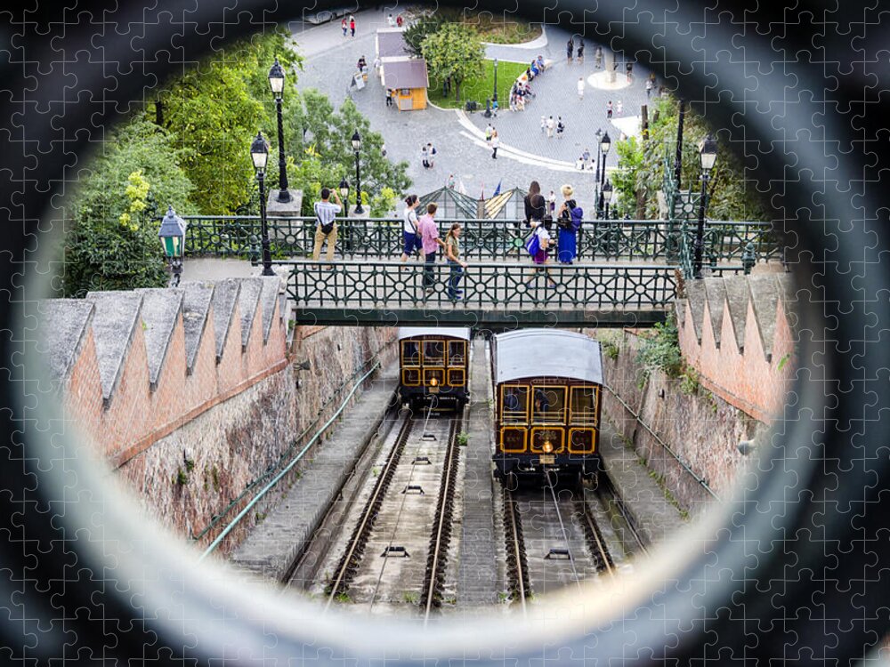 Budapest Jigsaw Puzzle featuring the photograph Budapest Castle Hill Funicular by Pablo Lopez