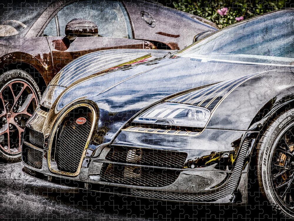 Bugatti Legend - Veyron Special Edition Jigsaw Puzzle featuring the photograph Bugatti Legend - Veyron Special Edition -0845ac by Jill Reger