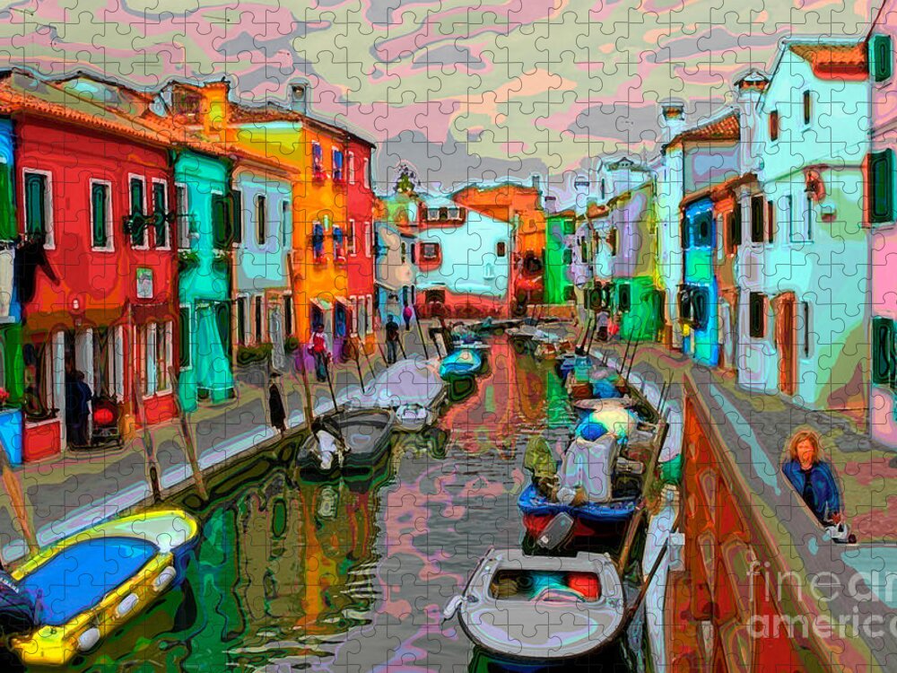 Italy Jigsaw Puzzle featuring the photograph Burano Art Deco by Timothy Hacker