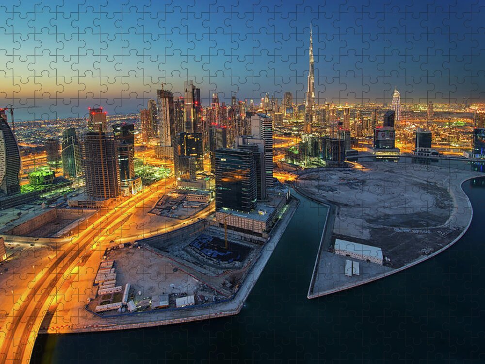 Outdoors Jigsaw Puzzle featuring the photograph Business Bay by Enyo Manzano Photography