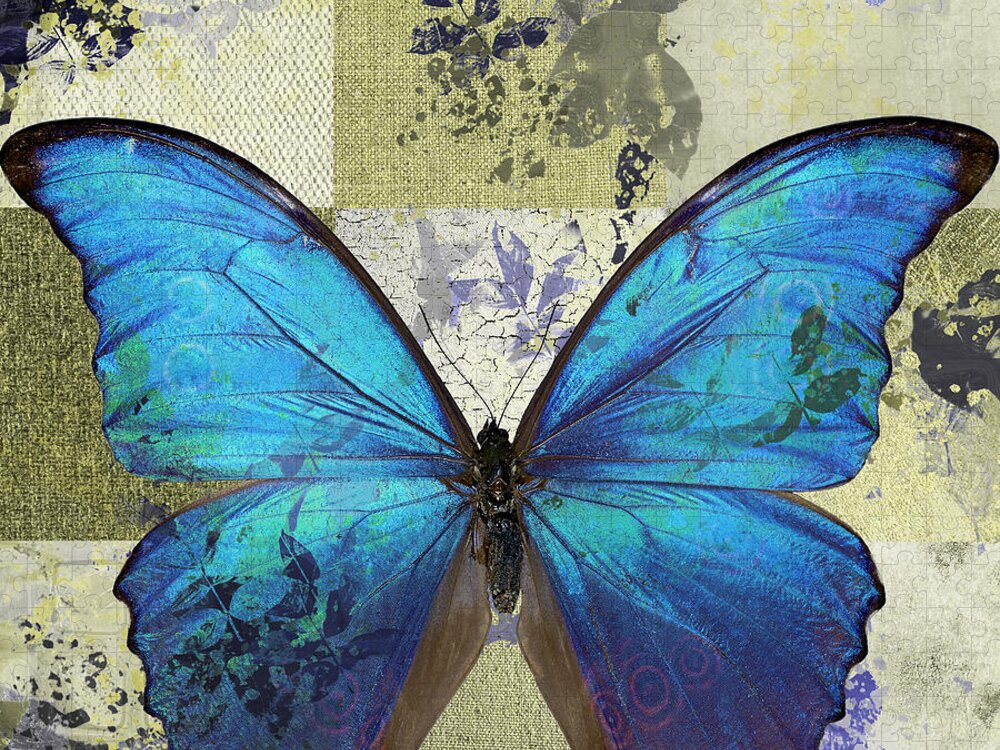 Butterfly Jigsaw Puzzle featuring the digital art Butterfly Art - s02b by Variance Collections