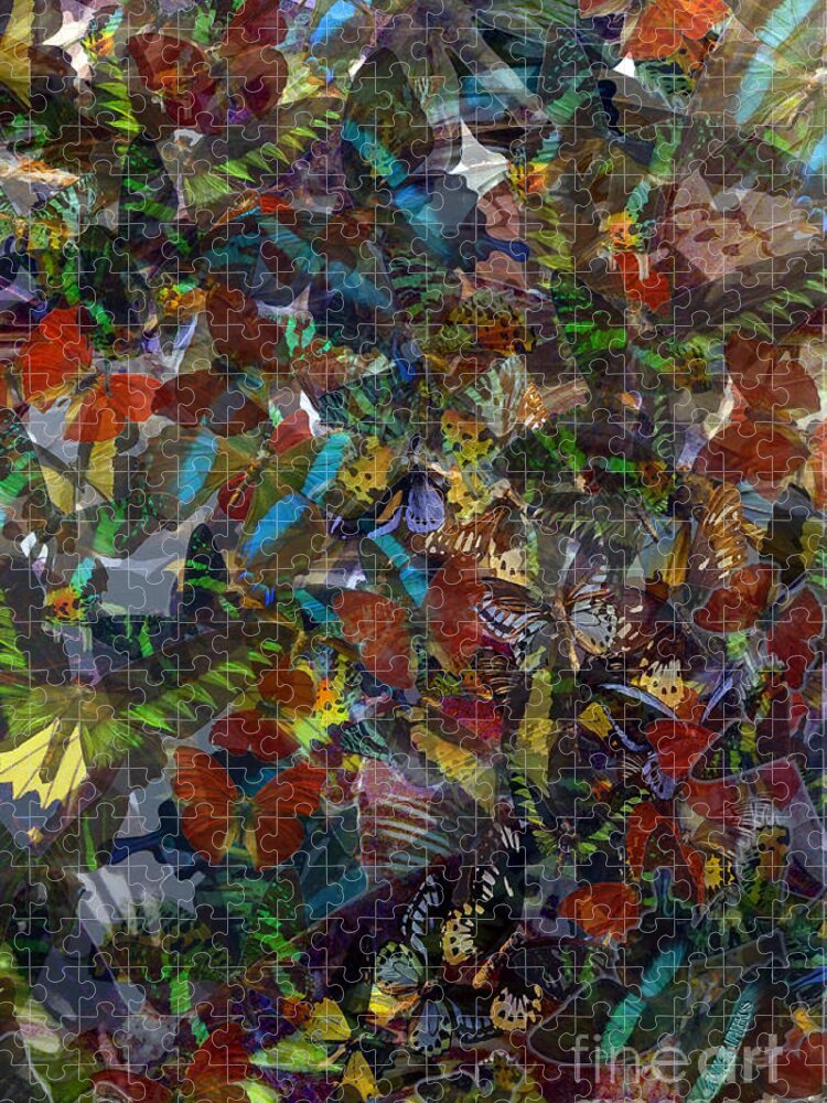 Butterfly Collage Jigsaw Puzzle featuring the photograph Butterfly Collage by Robert Meanor