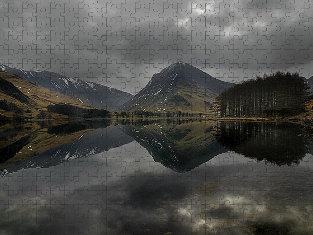 Scenics Jigsaw Puzzle featuring the photograph Buttermere Lake District Cumbria by Steven Parker