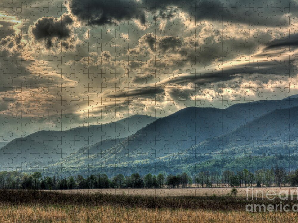  Jigsaw Puzzle featuring the photograph Cades Cove HDR Spring 2014 by Douglas Stucky