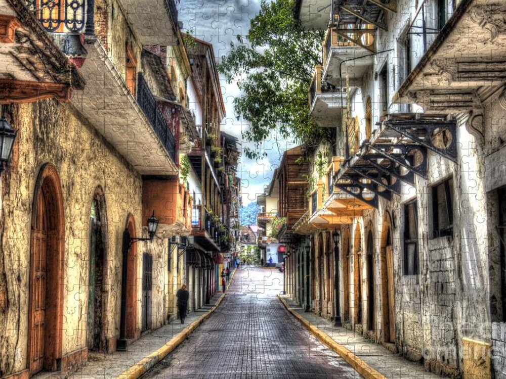 Panama City Jigsaw Puzzle featuring the photograph Calle 8a Este by Bob Hislop