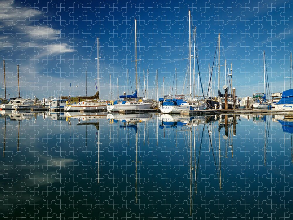 Calm Jigsaw Puzzle featuring the photograph Calm Masts by James Eddy