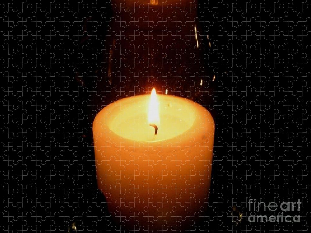 Candle Jigsaw Puzzle featuring the photograph Candlelight Moments by Joseph Baril