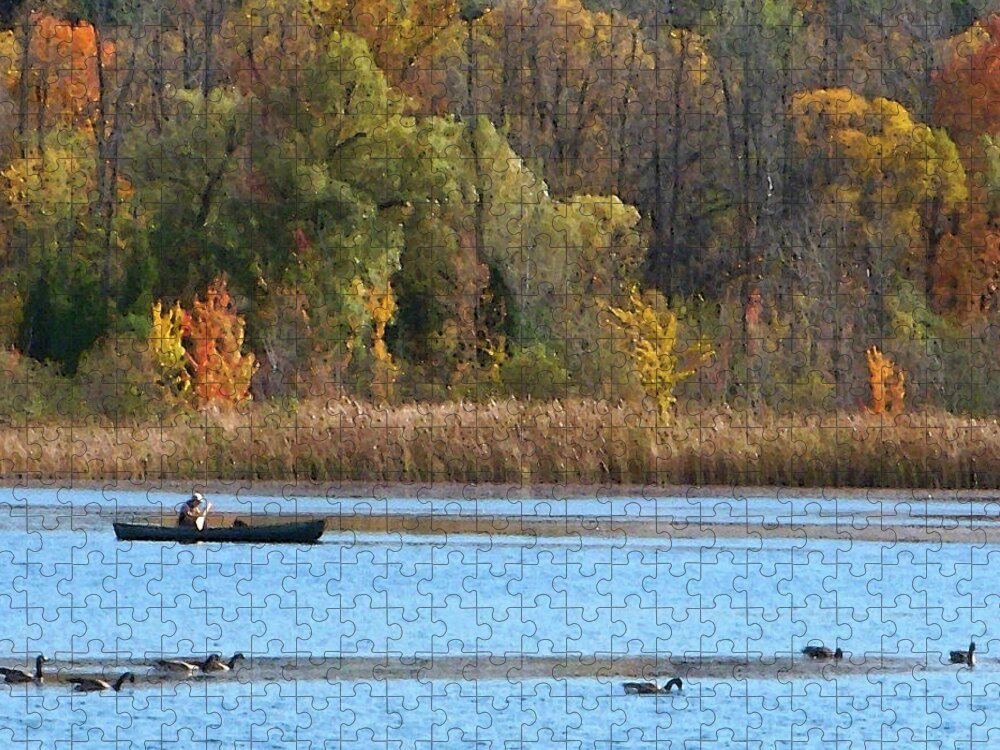 Canoe Jigsaw Puzzle featuring the photograph Canoer by Aimee L Maher ALM GALLERY