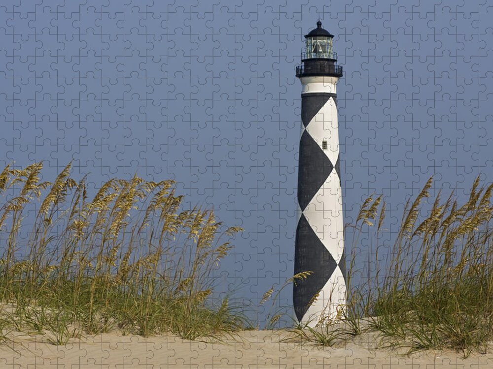 R.d. Decker Jigsaw Puzzle featuring the photograph Cape Lookout Lighthouse by Bob Decker