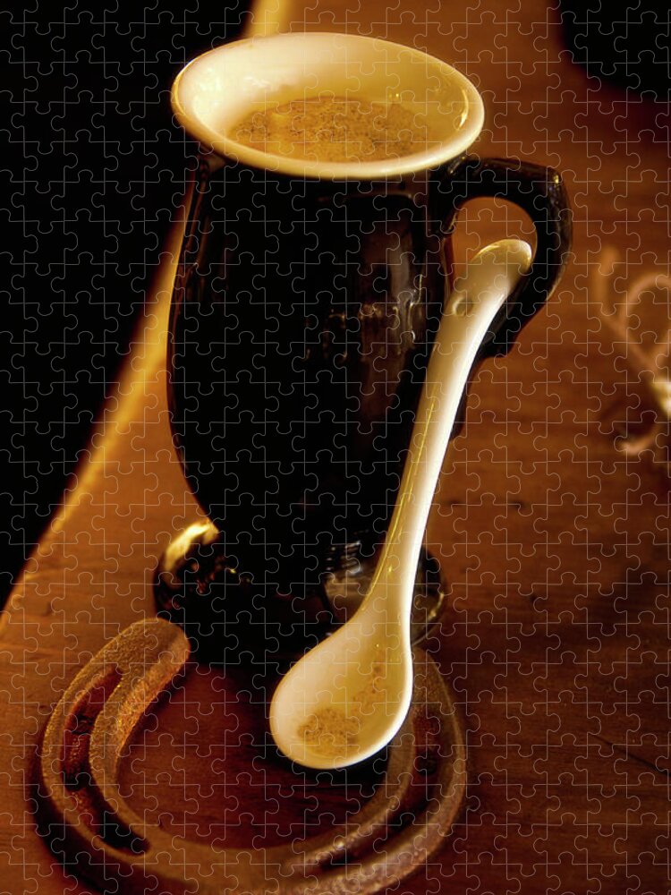 Spoon Jigsaw Puzzle featuring the photograph Cappuccino by Cassp
