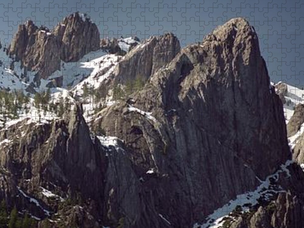 Castle Crags Jigsaw Puzzle featuring the photograph Castle Crags Panorama by James B Toy