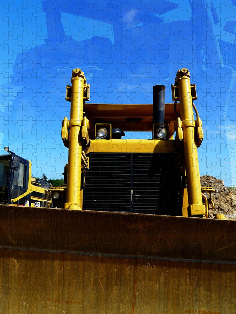 Cat Jigsaw Puzzle featuring the photograph Cat Dreams or Bull Dozer by Richard Reeve