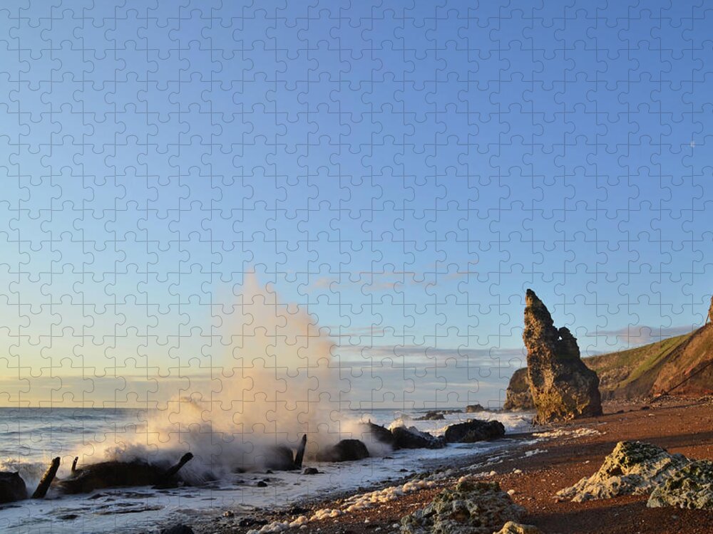 Scenics Jigsaw Puzzle featuring the photograph Catching Waves by Paul Downing