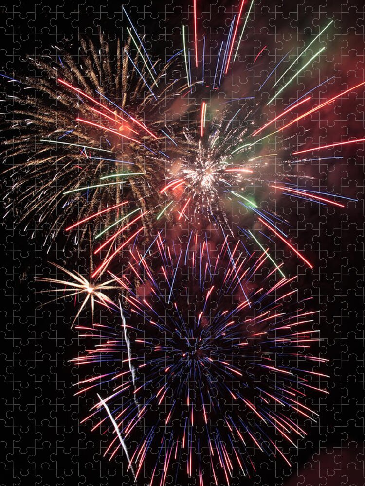 Fireworks Jigsaw Puzzle featuring the photograph Celebration by Harold Rau