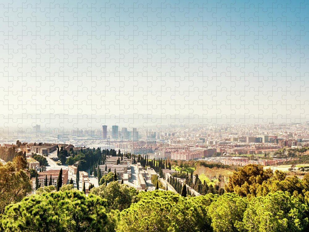 Catalonia Jigsaw Puzzle featuring the photograph Cementiri Del Sud-oest, Barcelona by Instamatics