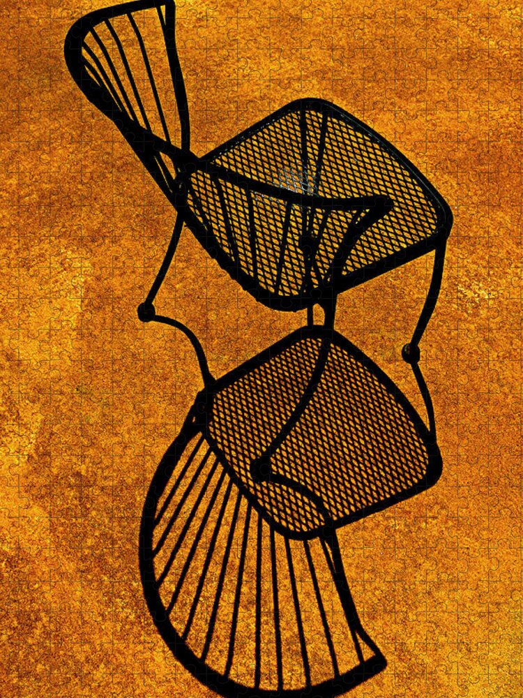 Shadow Jigsaw Puzzle featuring the photograph Chair Saturation by Christopher McKenzie