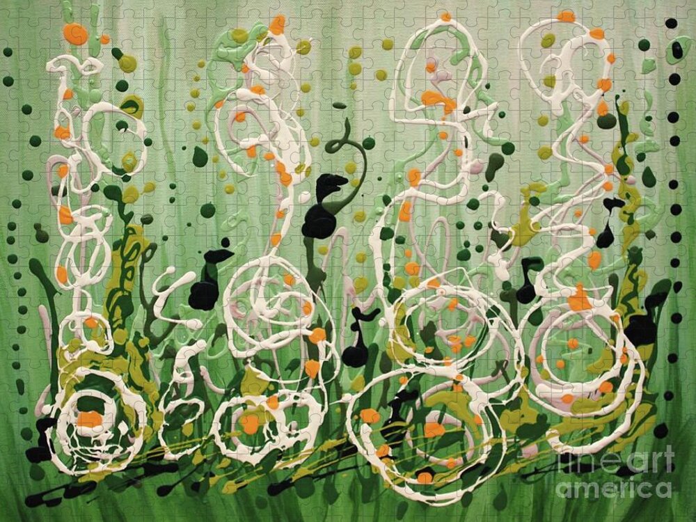 Champagne Symphony Jigsaw Puzzle featuring the painting Champagne Symphony by Holly Carmichael