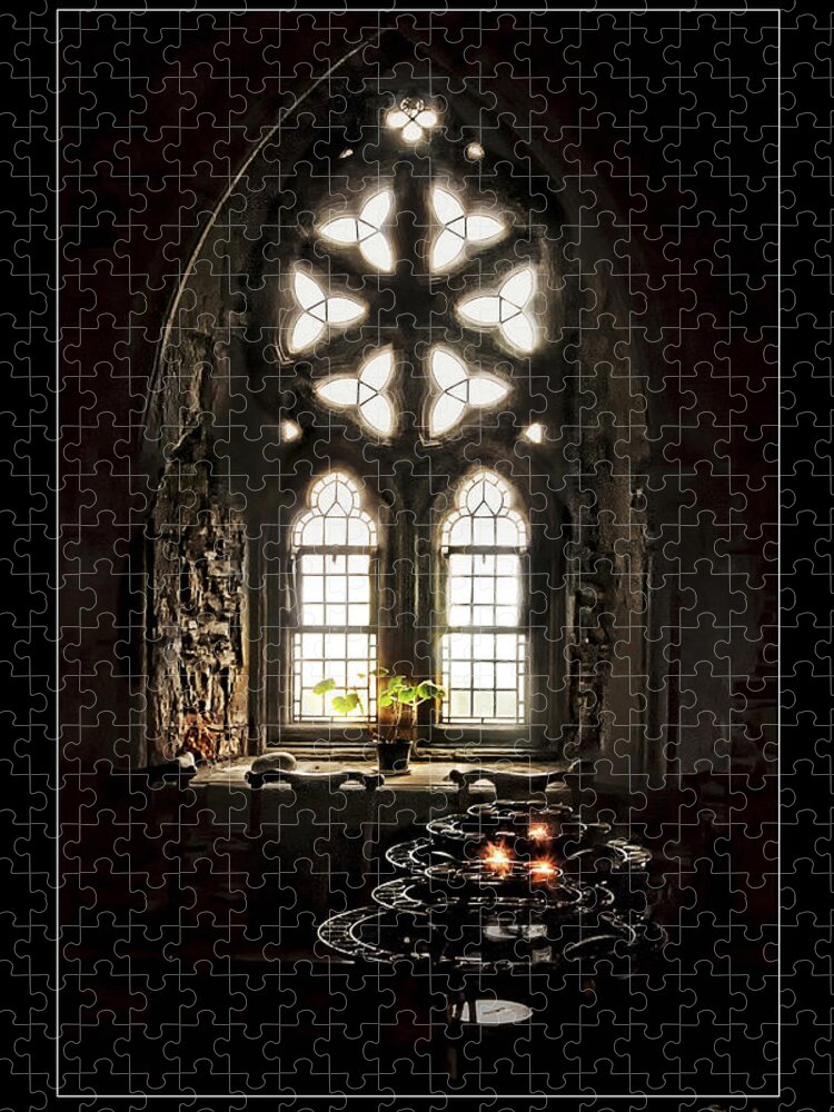 Chapel Jigsaw Puzzle featuring the photograph Chapel Window by Peggy Dietz