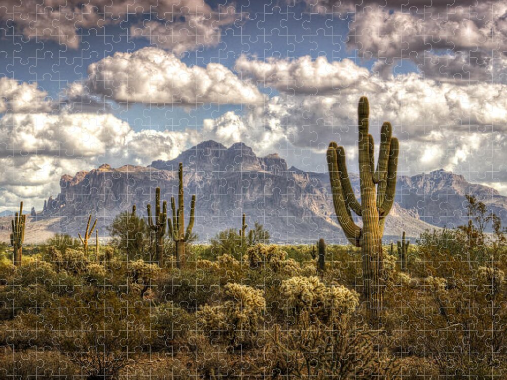 Arizona Jigsaw Puzzle featuring the photograph Chasing Clouds Two by Saija Lehtonen