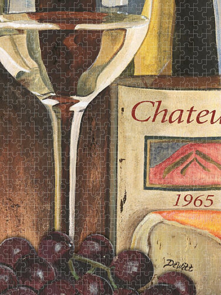 Grapes Jigsaw Puzzle featuring the painting Chateux 1965 by Debbie DeWitt