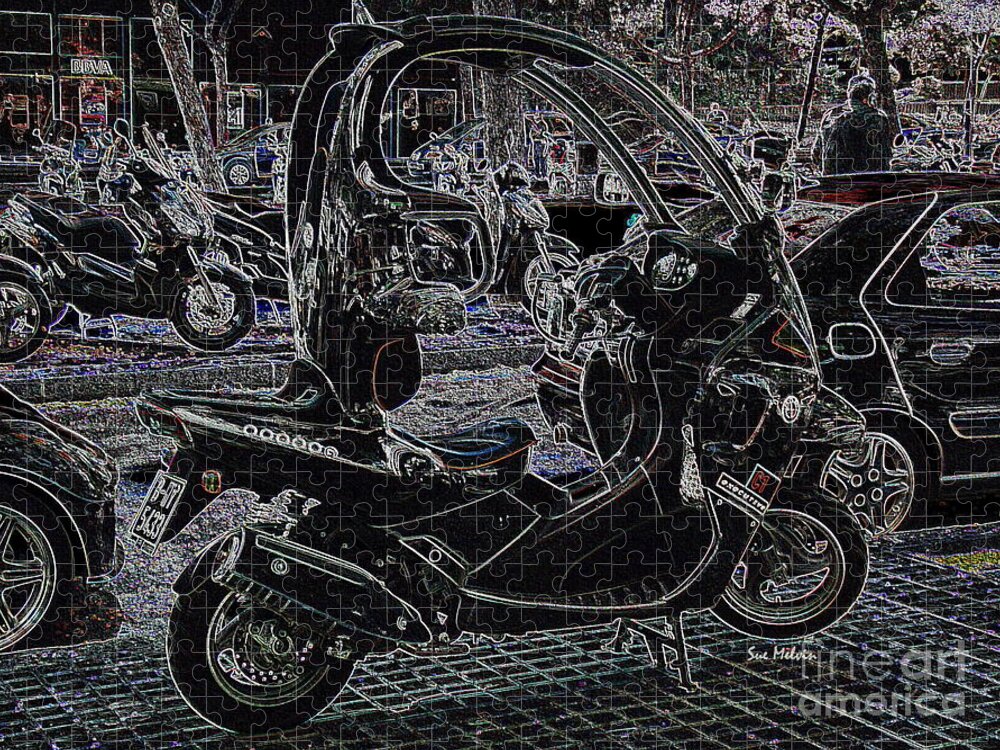 Abstract Jigsaw Puzzle featuring the photograph Check Out My Ride by Sue Melvin