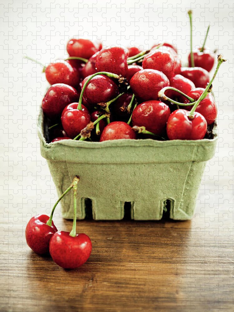 Cherry Jigsaw Puzzle featuring the photograph Cherries by Mmeemil