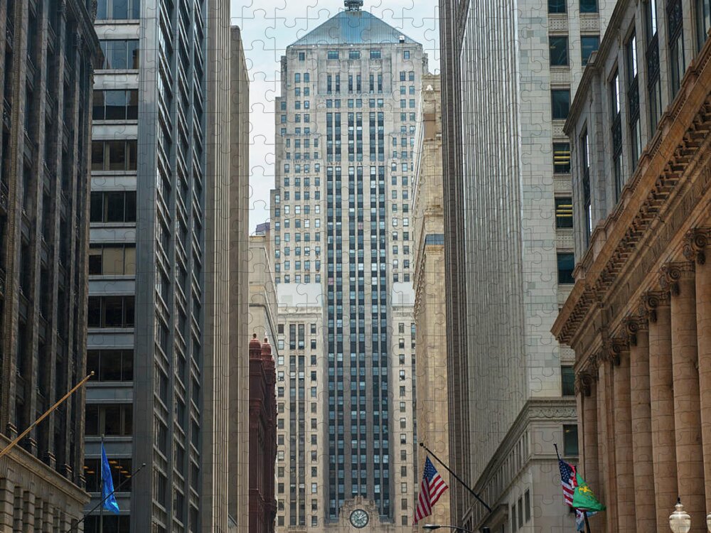 Built Structure Jigsaw Puzzle featuring the photograph Chicago Board Of Trade Building by Keith Levit / Design Pics