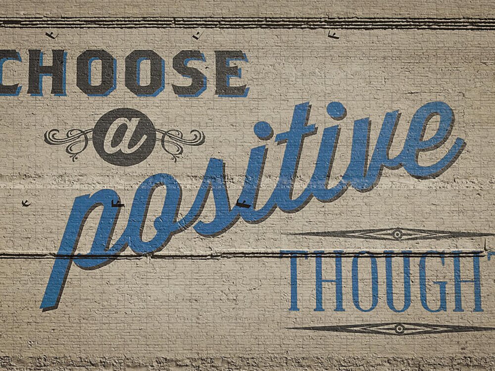 Billboard Jigsaw Puzzle featuring the photograph Choose a Positive Thought by Scott Norris