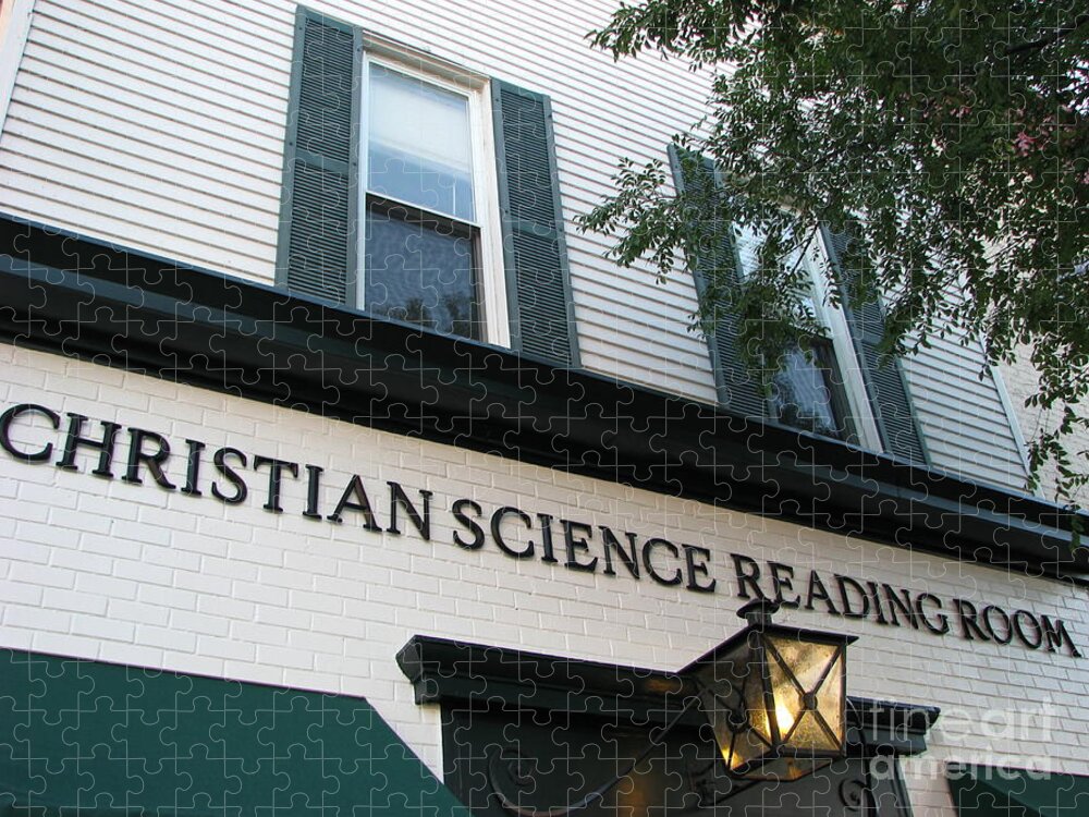 Christian Science Reading Room Jigsaw Puzzle featuring the photograph Christian Science Reading Room by Michael Krek