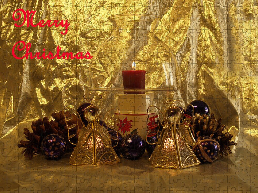 Christmas Candles Jigsaw Puzzle featuring the photograph Christmas Candles by Bob Johnson