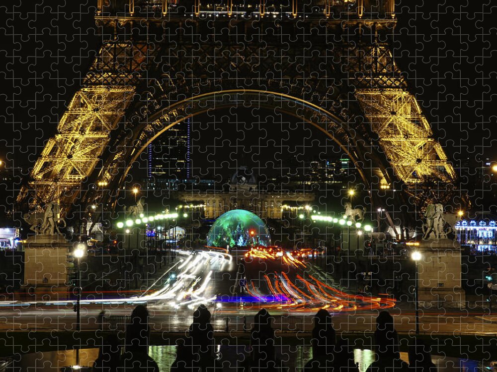 Eiffel Tower Jigsaw Puzzle featuring the photograph Christmas in Paris by Brian Kamprath
