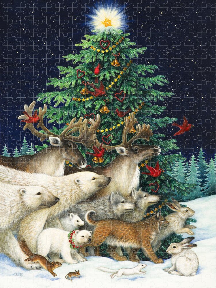 Christmas Jigsaw Puzzle featuring the painting Christmas Parade by Lynn Bywaters