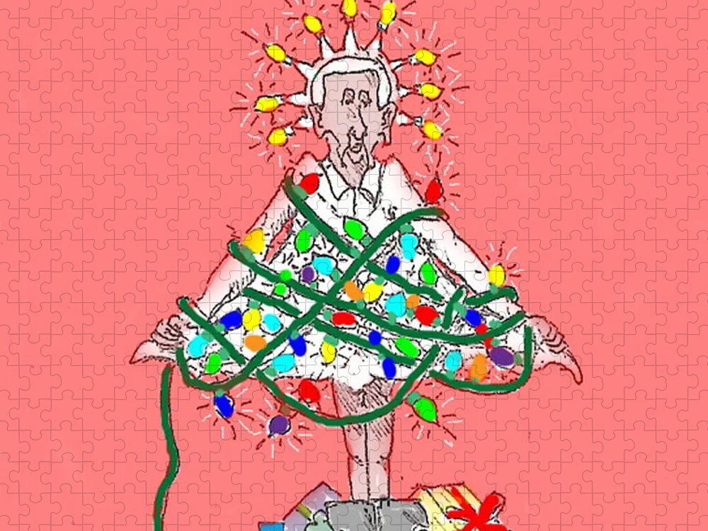 Christmas Jigsaw Puzzle featuring the digital art Christmas Spirit by R Allen Swezey