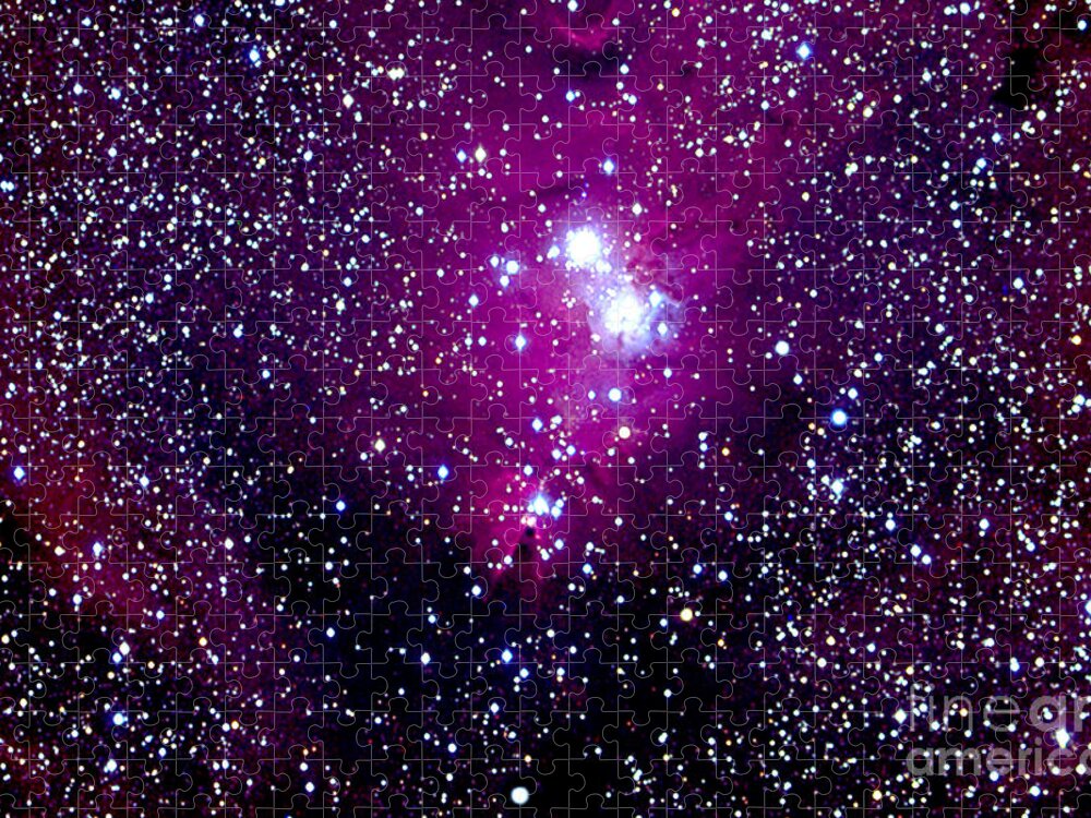Christmas Jigsaw Puzzle featuring the photograph Christmas Tree Cluster And Cone Nebula by John Chumack
