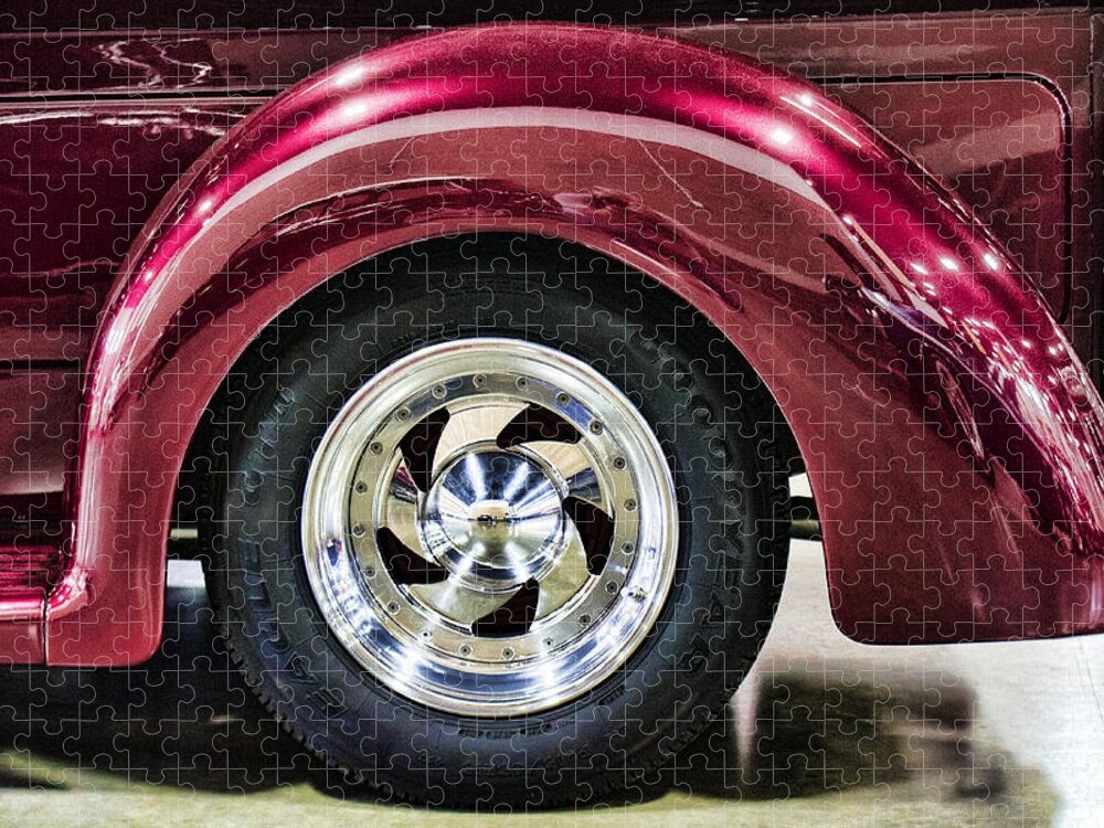 Wheel Jigsaw Puzzle featuring the photograph Chrome Wheel by Ron Roberts