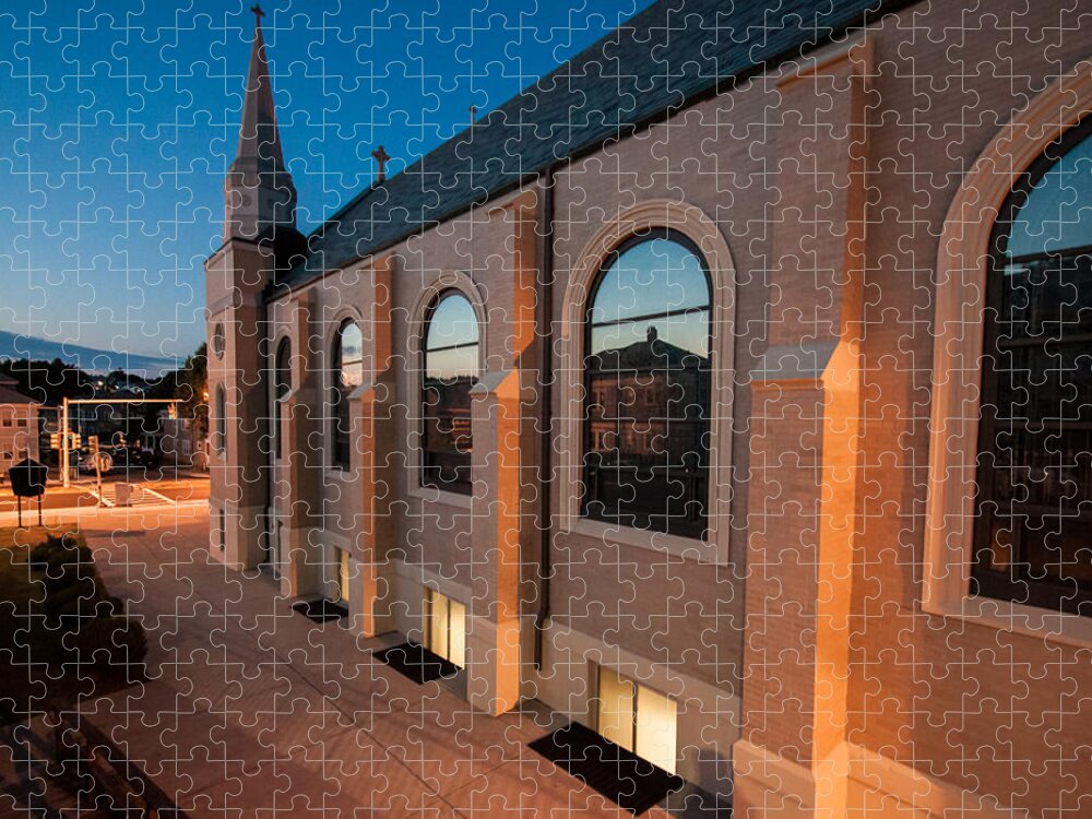 Boston Jigsaw Puzzle featuring the photograph Church Reflections by Brian MacLean