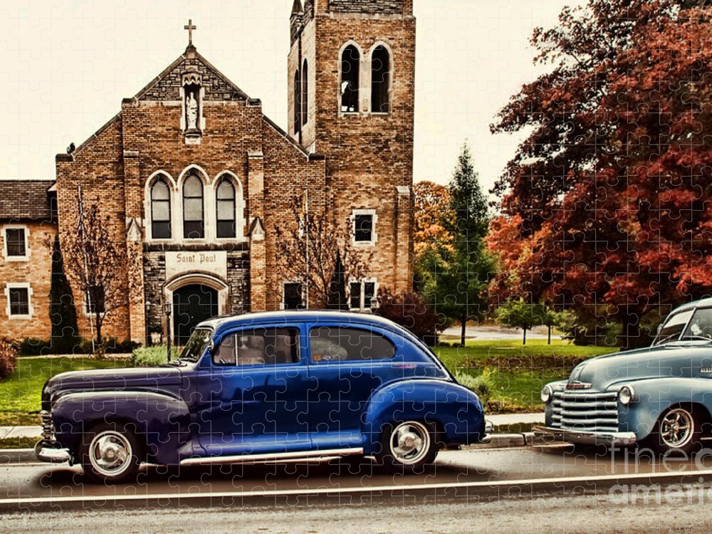Car Jigsaw Puzzle featuring the photograph Church by Terry Doyle