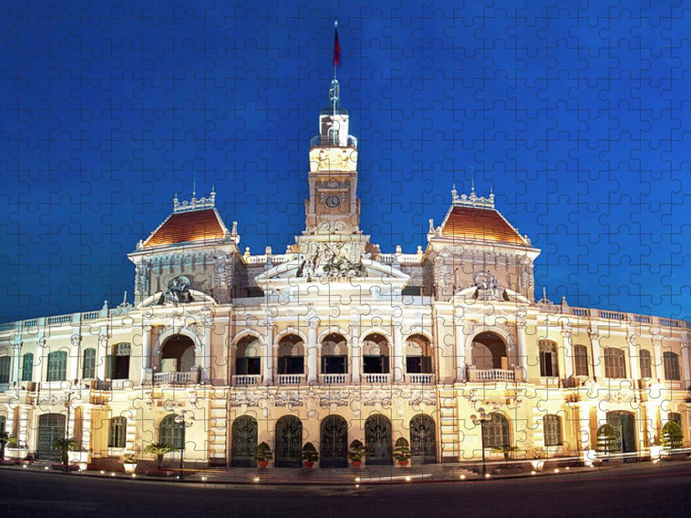 Tranquility Jigsaw Puzzle featuring the photograph City Hall by Maxphotography