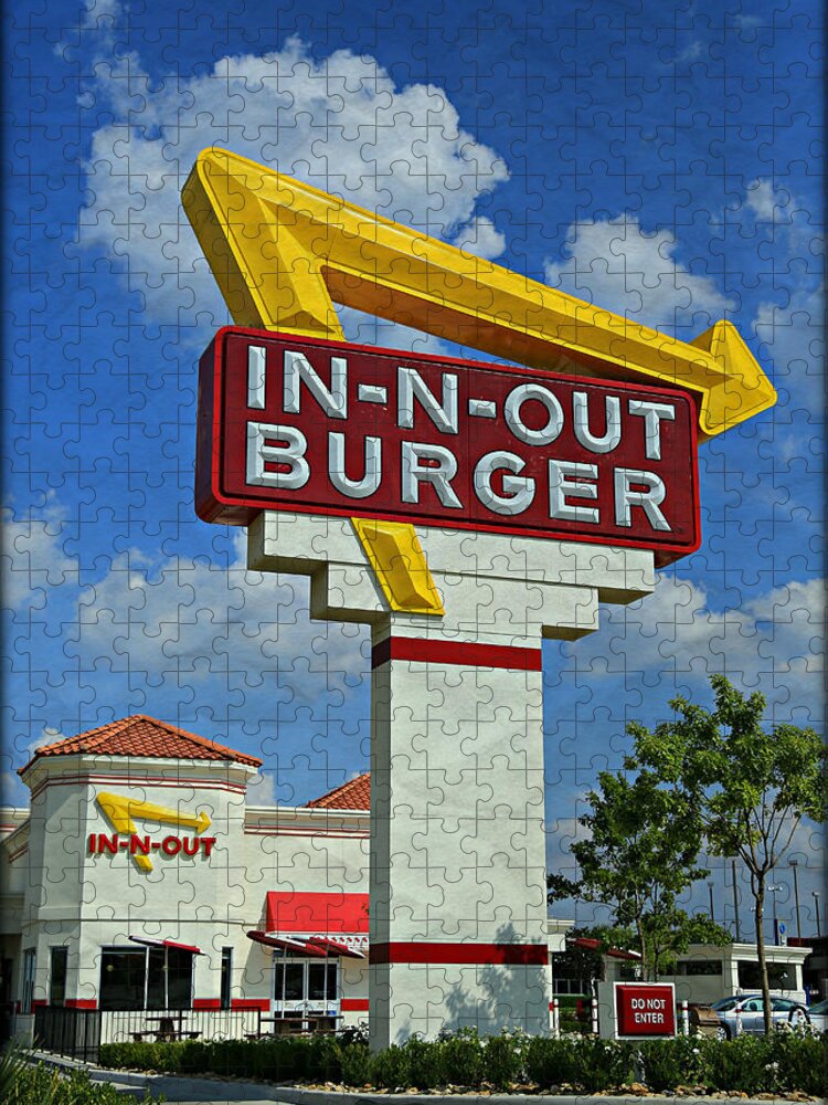 50s Jigsaw Puzzle featuring the photograph Classic Cali Burger 1.1 by Stephen Stookey