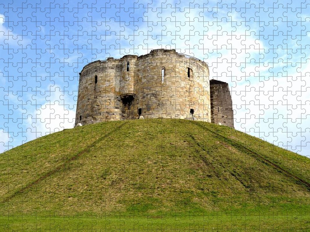 Stone Jigsaw Puzzle featuring the photograph Clifford's Tower York by Scott Lyons