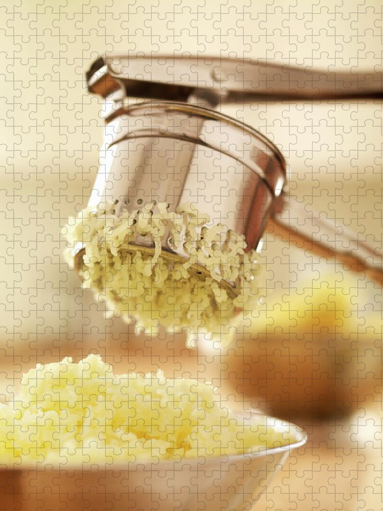 Close-up Jigsaw Puzzle featuring the photograph Close Up Of Potato Ricer by Adam Gault